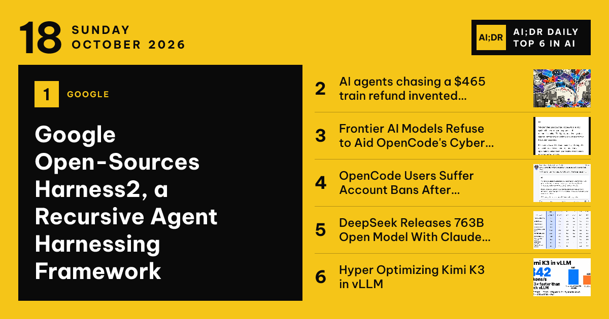 Top AI stories, Sunday, Oct 18, 2026
